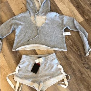 Sexy sweater and short set